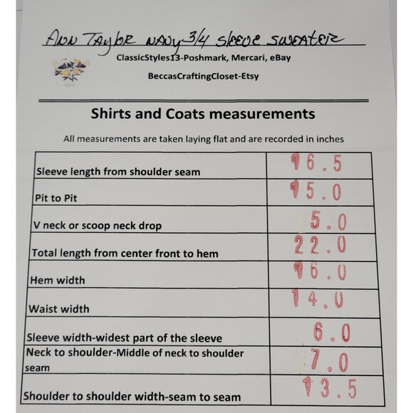 Ann Taylor navy blue sweater 3/4 sleeve scoop neck size XS - Picture 7 of 7